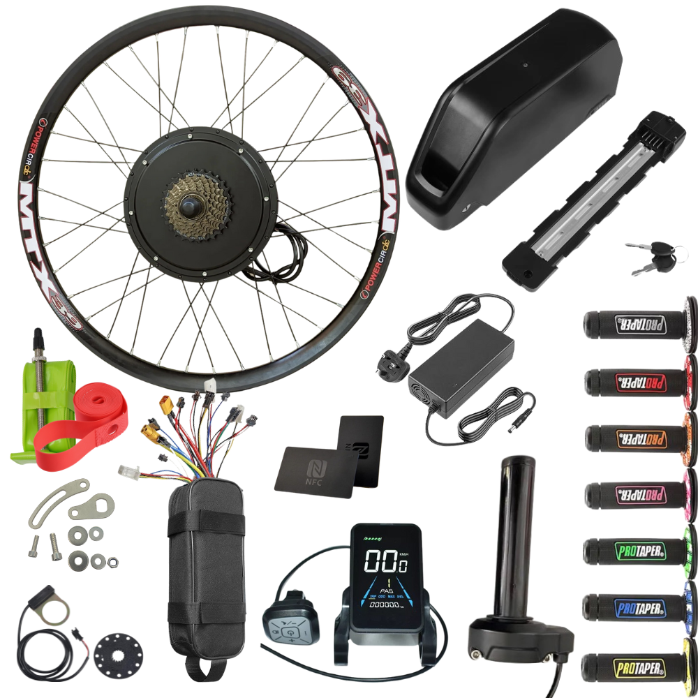 2000w E-Bike Conversion Kit + 52v 24ah Battery (Full Kit)