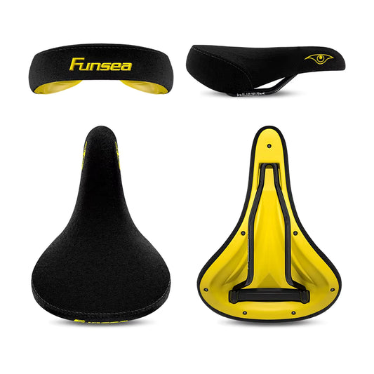 Funsea Yellow Suede Bike Seat
